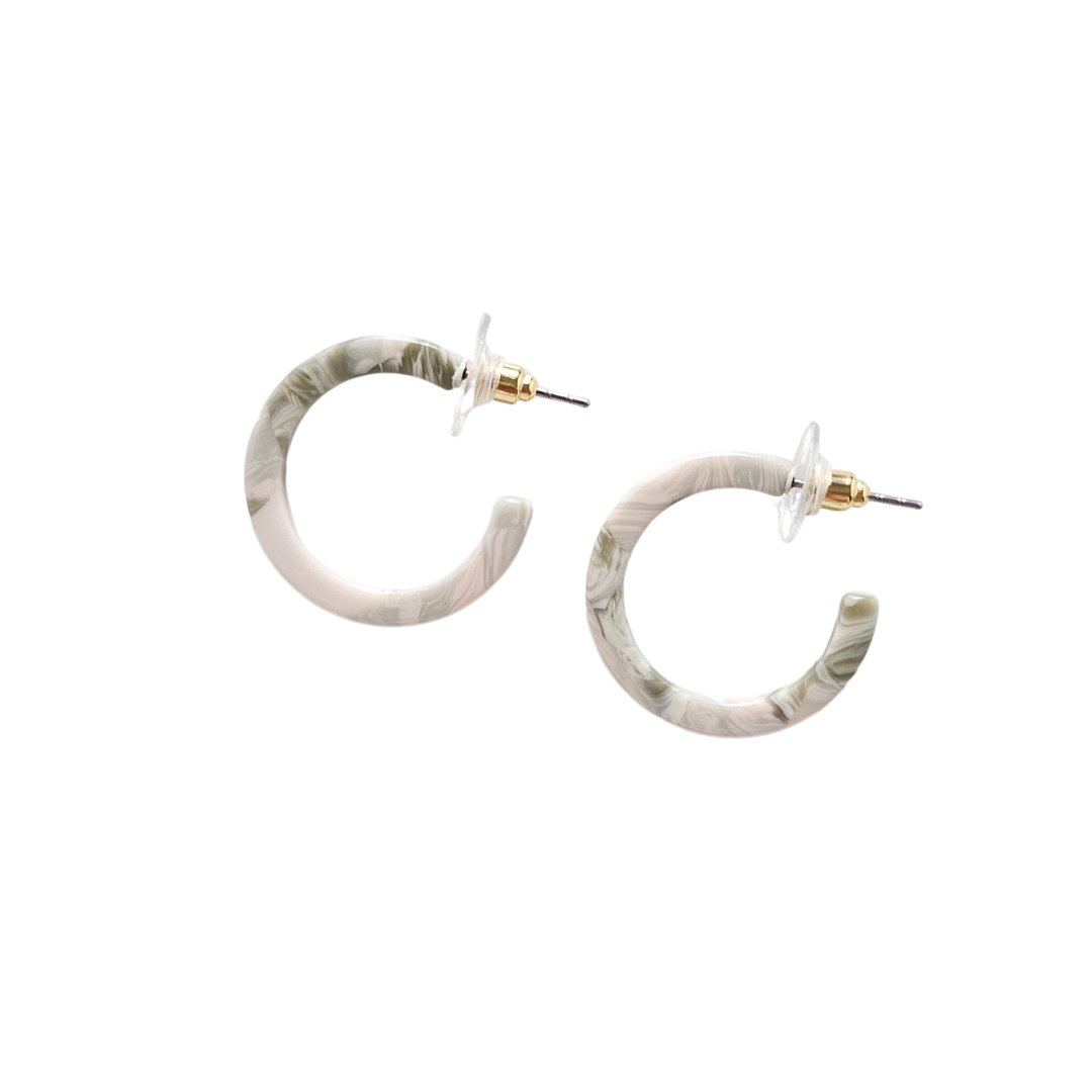 Cam Mini Hoops - Sage // Jewelry, Earrings, Fall SS89