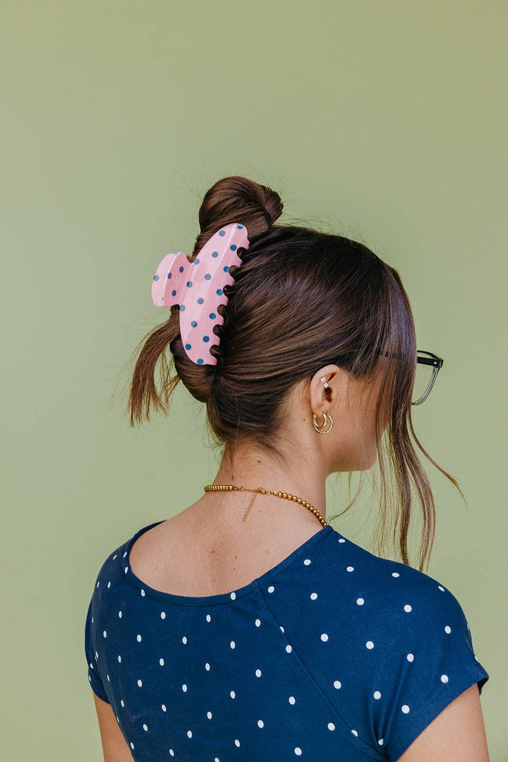 POLKA DOT &amp; STRIPED OVERSIZED CLAWS KX22