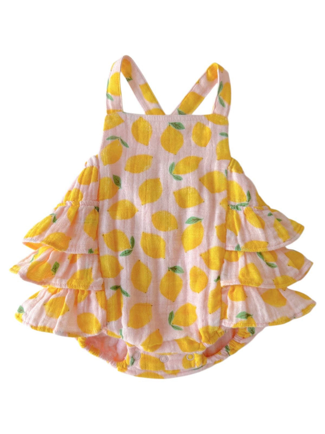 Lemon Sorbet / Muslin Ruffle Sunsuit SIIX8