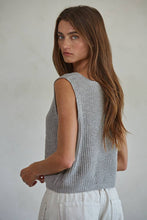 Load image into Gallery viewer, W2010 | Knit Sweater Cotton Acrylic V-Neck Vest Top