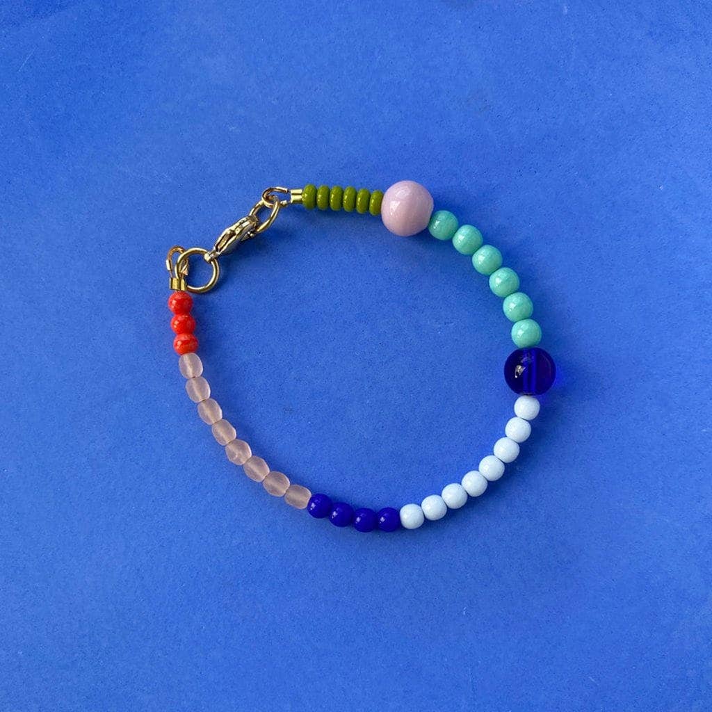 Colourful Beaded Bracelet, Multicolour Statement Bracelet LAB2