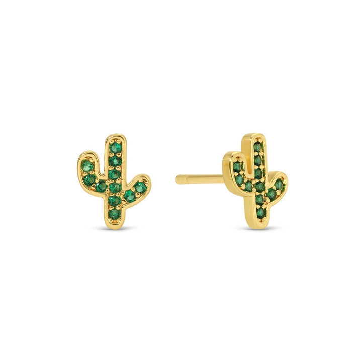 Green Pave Cactus On Velvet Gift Tag SP986