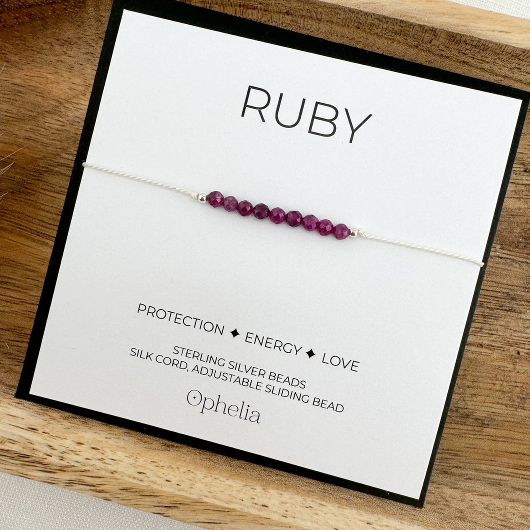 Ruby Silk Bracelet