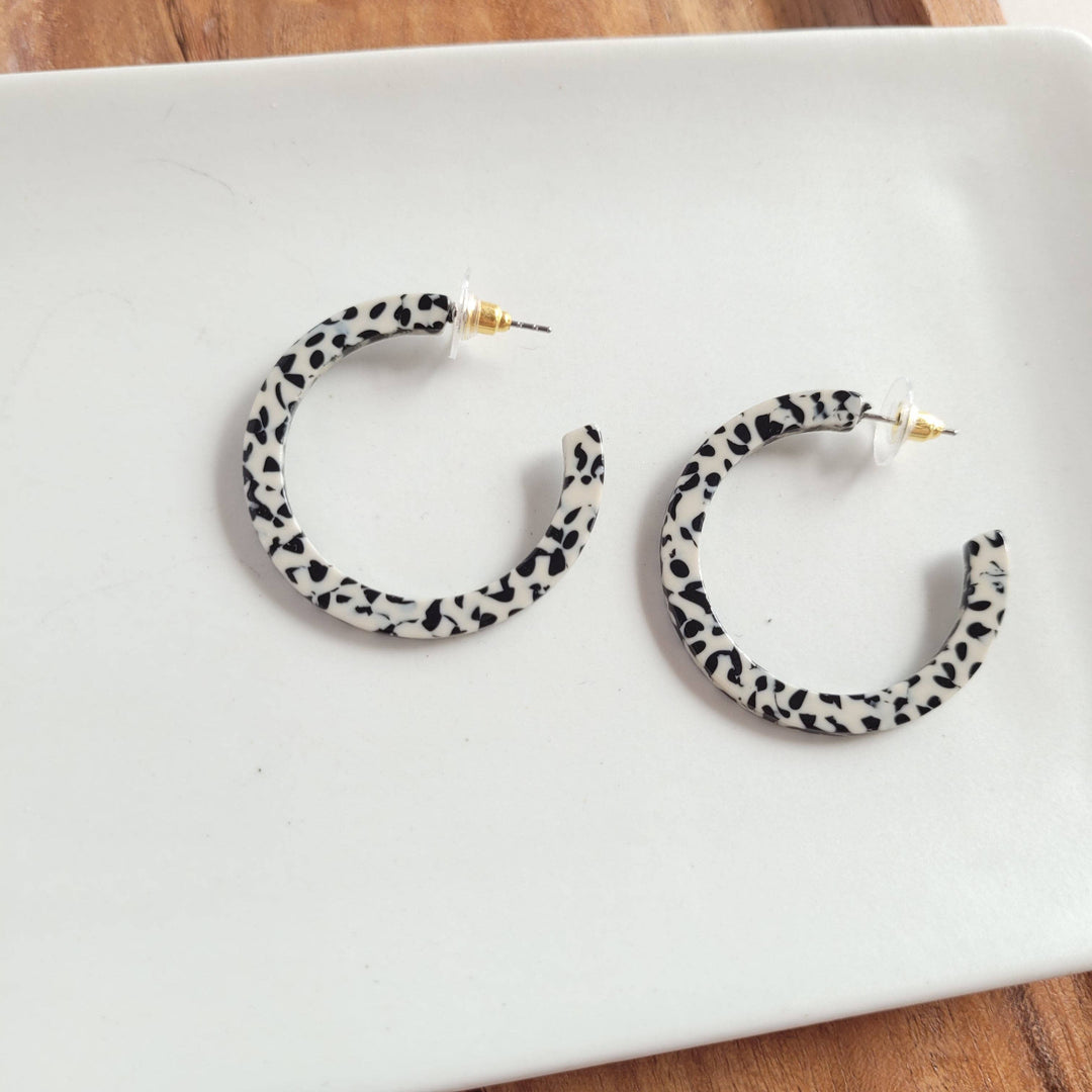 Camy Hoops - Black Dot // Jewelry, Earrings, Fall SS233