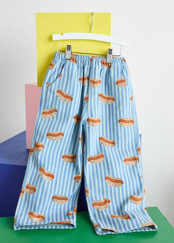 Striped Denim Hot Dog Pant