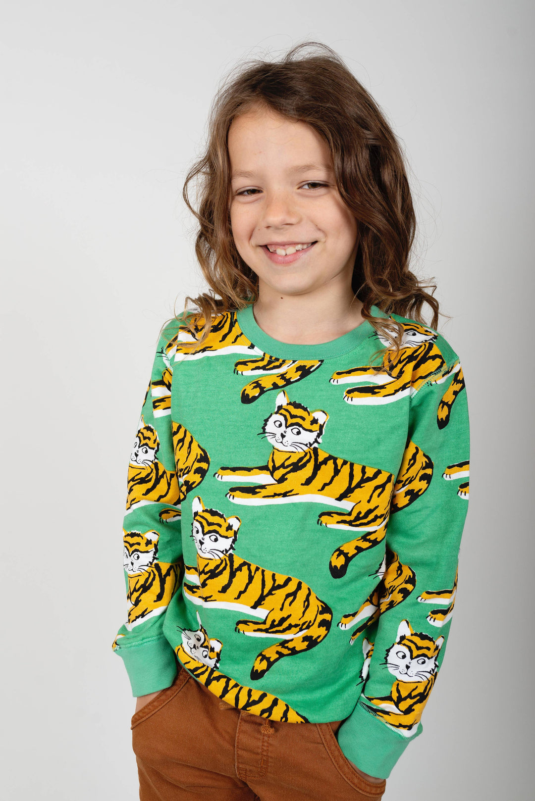 Kids Tiger Allover Sweatshirt BK11