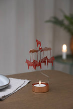 Load image into Gallery viewer, Rotary Candleholder, Dala Horse, Red