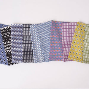 Pontis Stripes Cloud Block Printed Napkins - set of 4