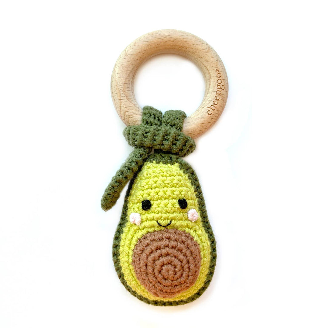 Crocheted Avocado Teething Rattle CG99