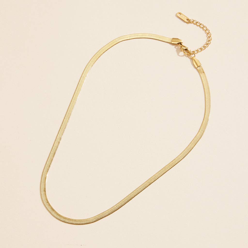 Gold-Dipped Snake Chain | Stainless Steel Necklace FM782