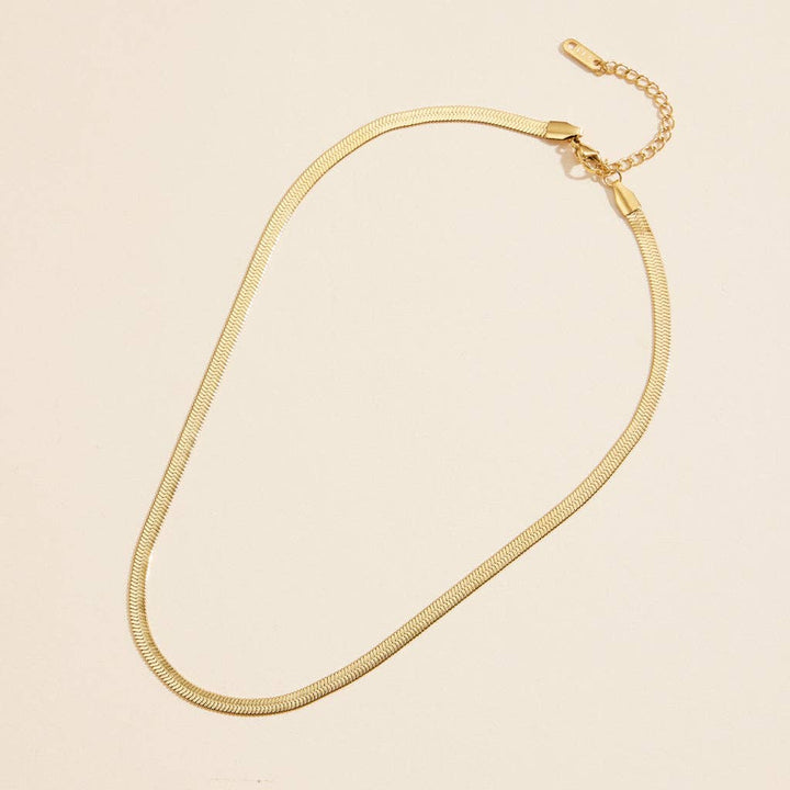Gold-Dipped Snake Chain | Stainless Steel Necklace FM782