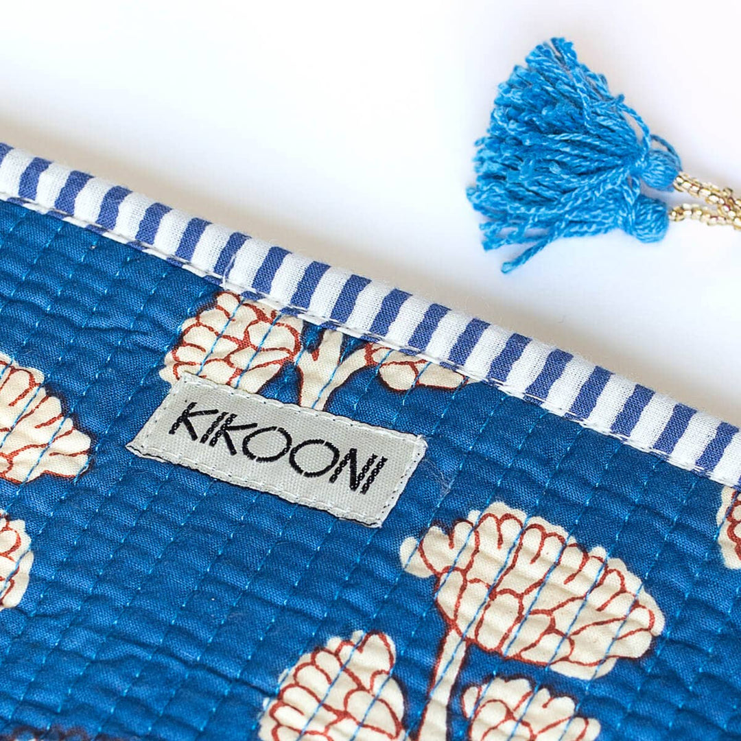 Handmade mini bag "Mystic Flower" blue and yellow