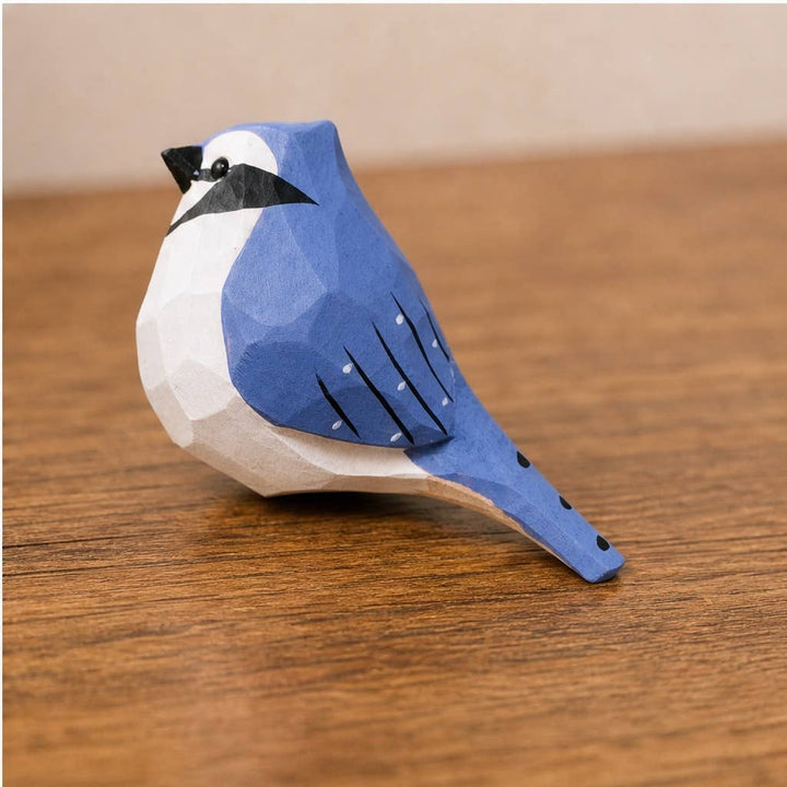 Artisan Hand-Carved Basswood Bird Figurine