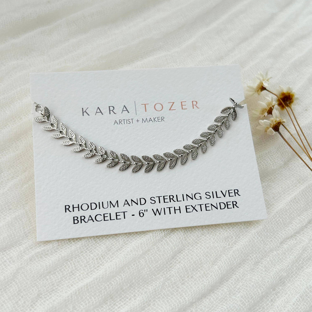 Dainty Leaf Bracelet-Silver KT972
