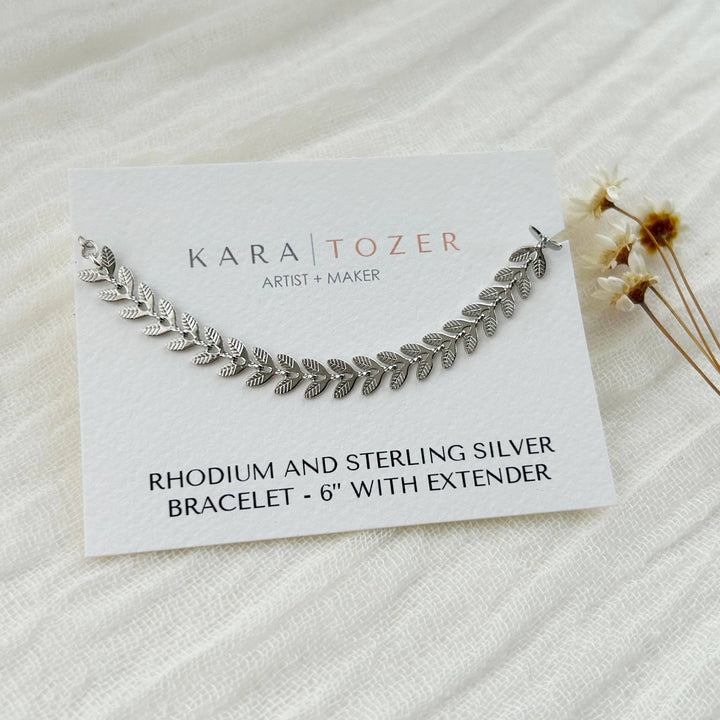 Dainty Leaf Bracelet-Silver KT972