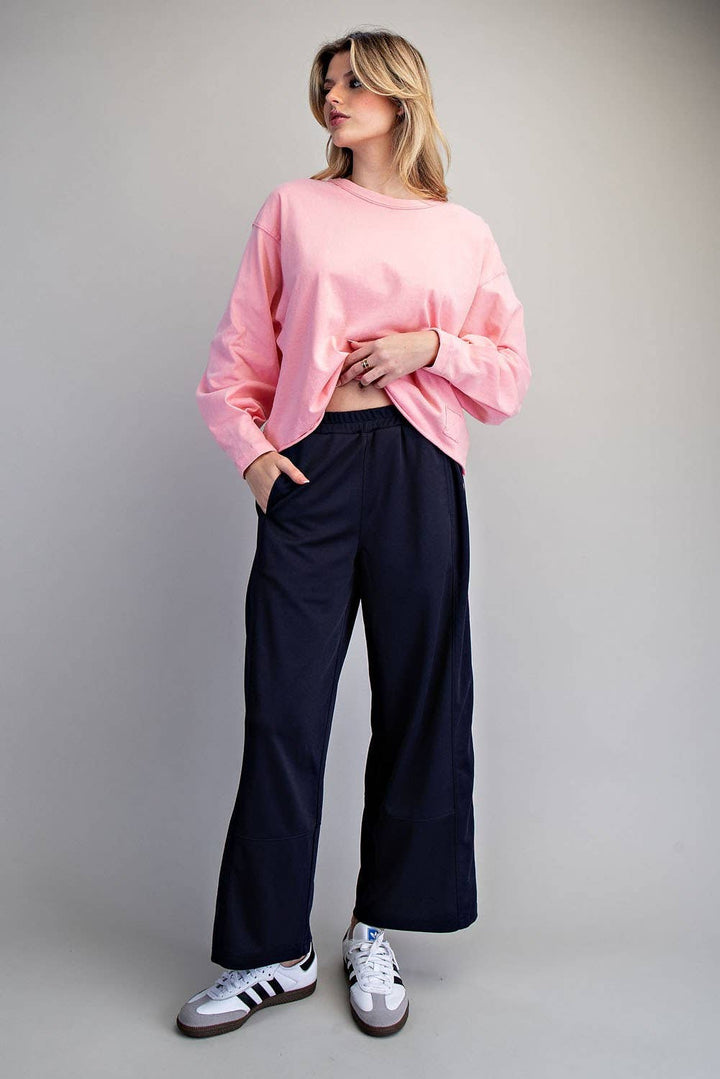 SIDE STRIPE ELASTIC WAIST SPORTY PANTS
