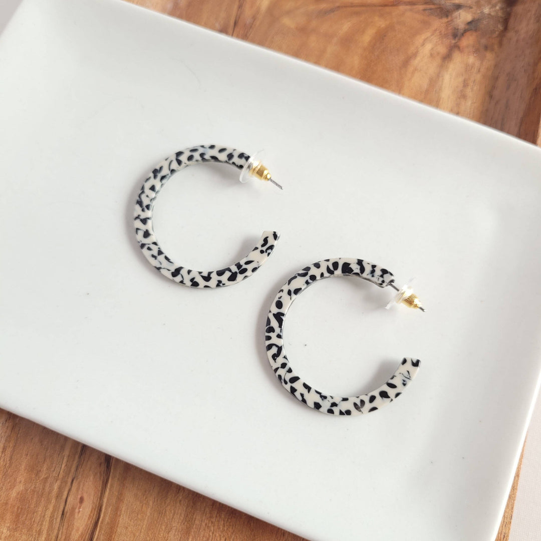 Camy Hoops - Black Dot // Jewelry, Earrings, Fall SS233