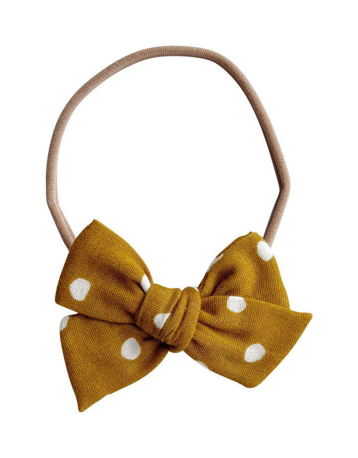 Golden  Dot Double Gauze  - Baby Mess Bow