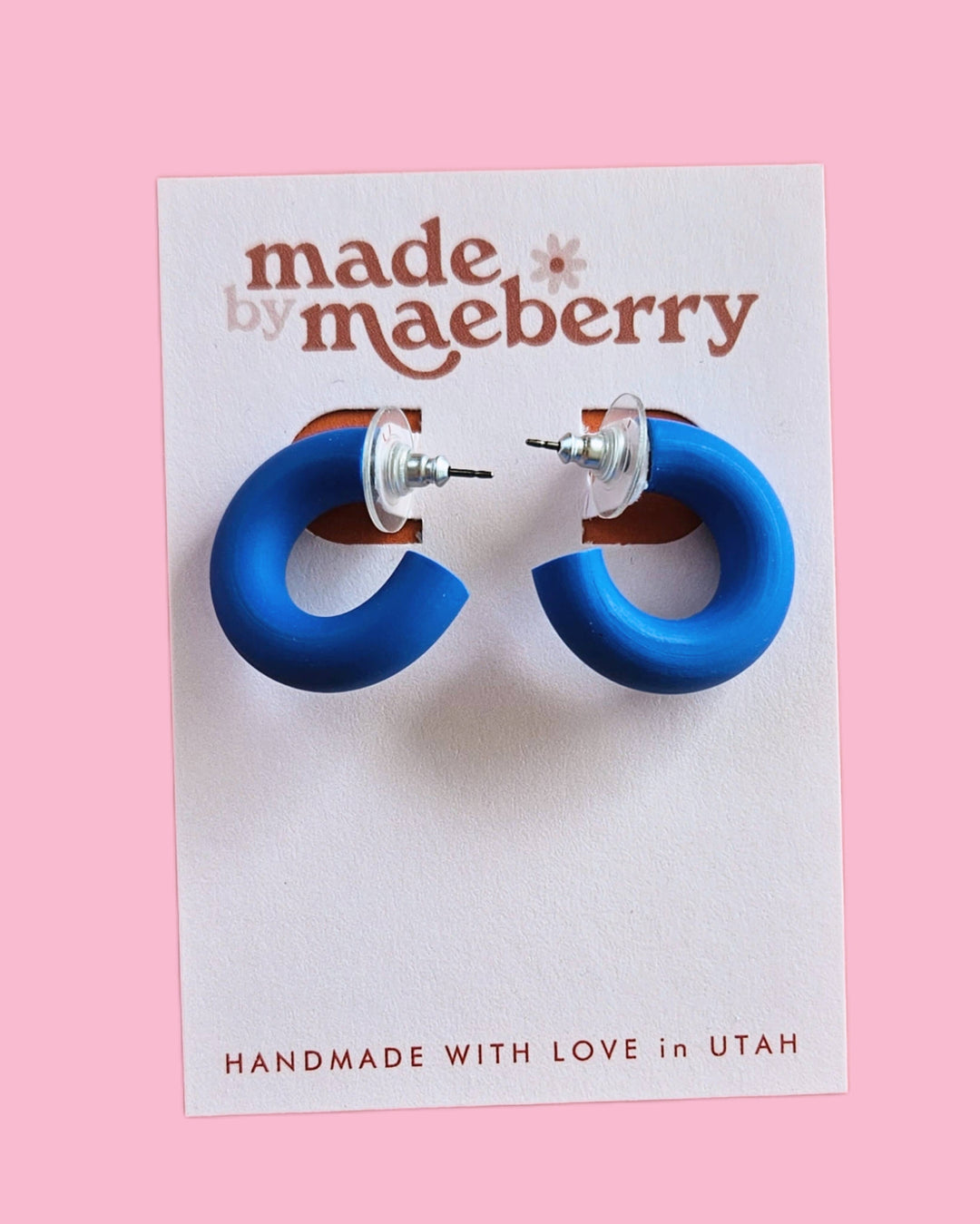 Polymer Clay Chunky Mini Hoop by Made by Maeberry 1" Hoop
