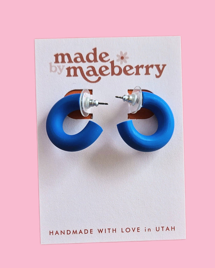 Polymer Clay Chunky Mini Hoop by Made by Maeberry 1" Hoop