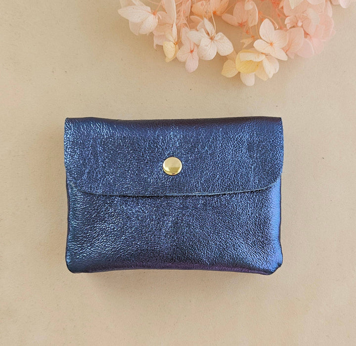 Metallic leather Kangoo wallet Mint RM38
