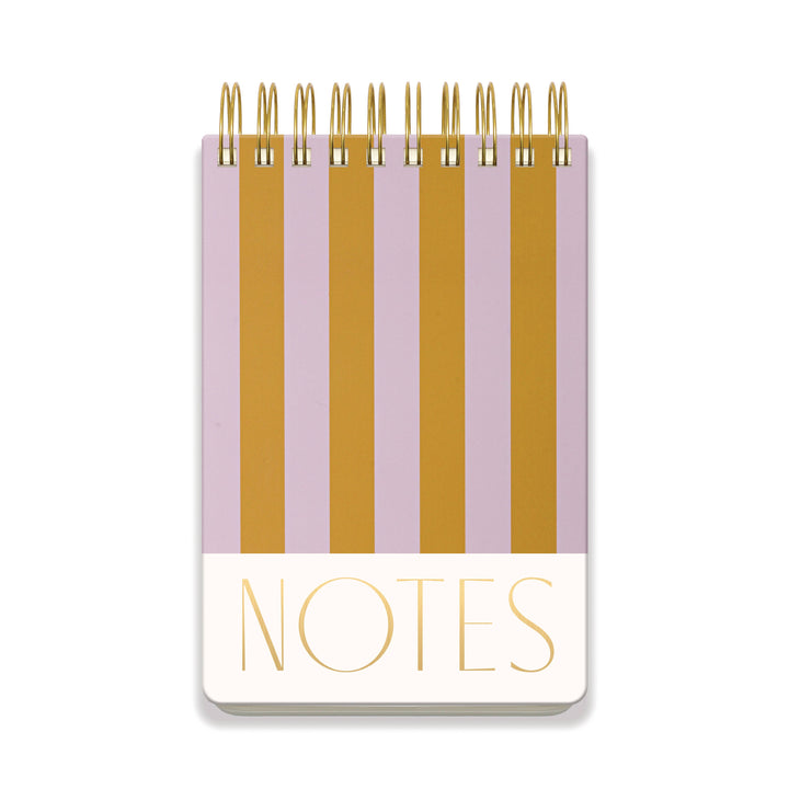 Large Chunky Notepad - Lilac + Ochre Stripes