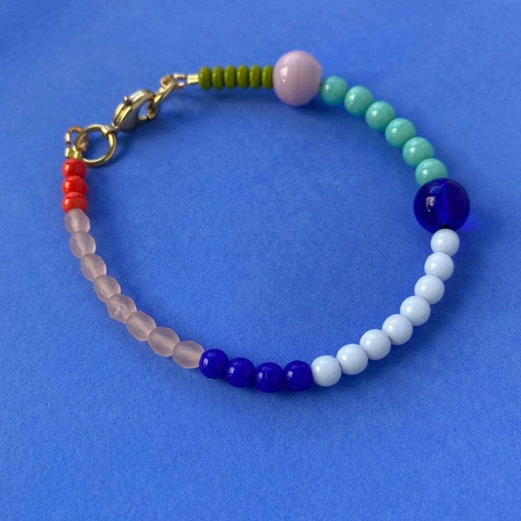 Colourful Beaded Bracelet, Multicolour Statement Bracelet LAB2