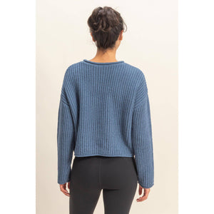 Rolled Edge Sweater HF213