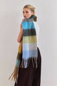 The Reykjavik Scarf - 100% Recycled - Blue/Orange