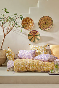 Flowers and stripes print Sofa Cover Iris Curry