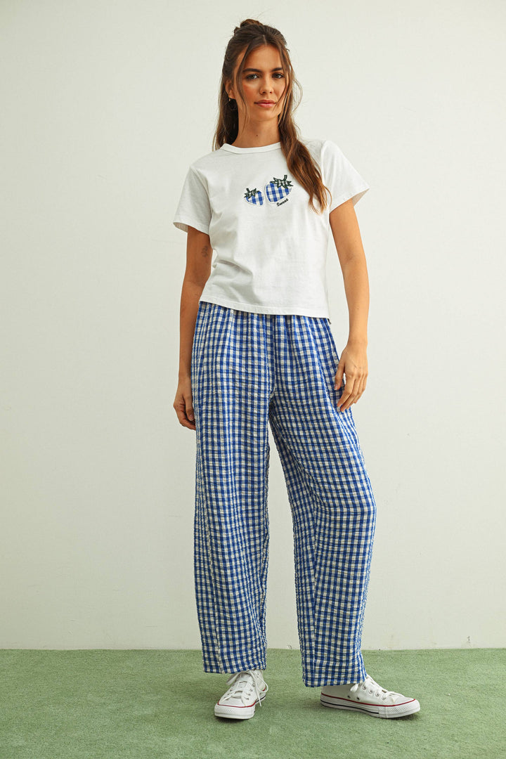 GINGHAM PANTS MM861