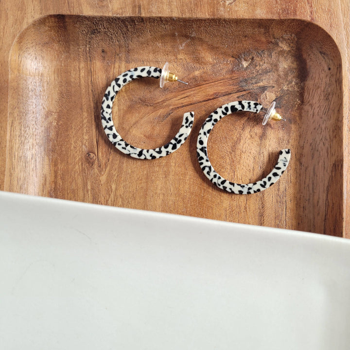 Camy Hoops - Black Dot // Jewelry, Earrings, Fall SS233