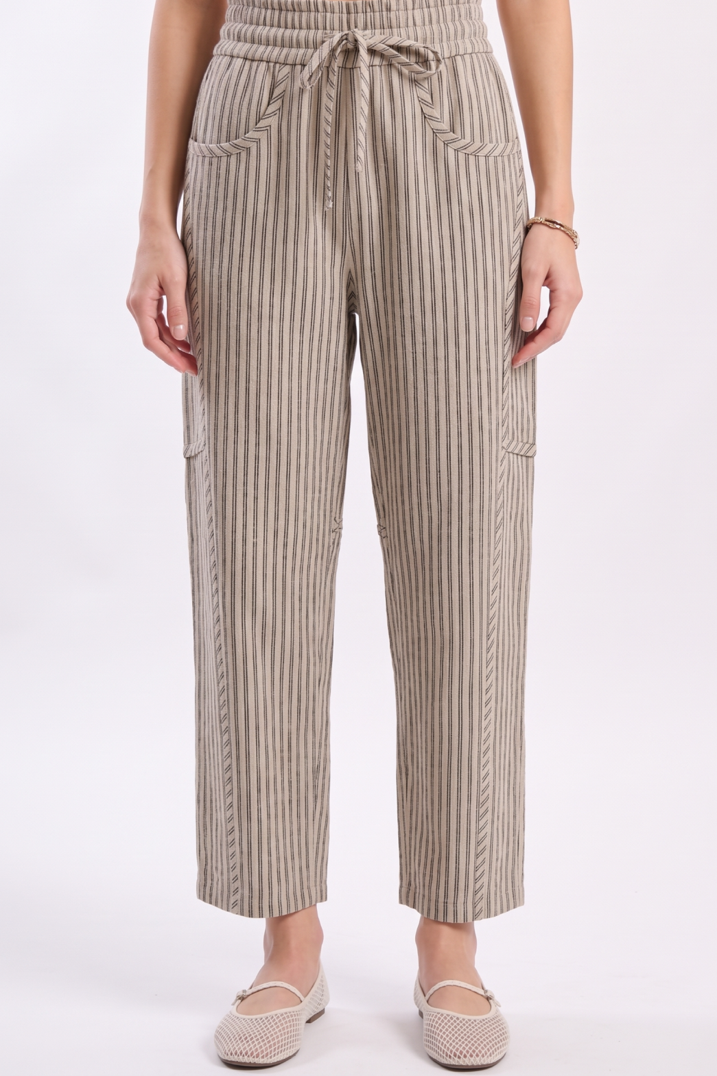 CB168 Pinstripe Drawstring Pants