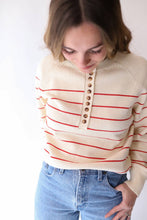 Load image into Gallery viewer, Womens Striped Henley, Womens Sweaters, Spring 2025