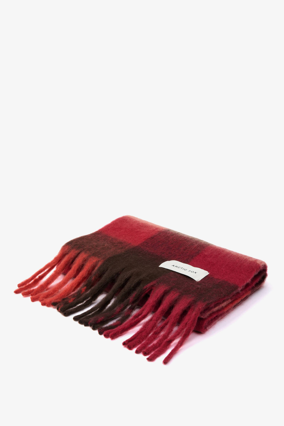 The Reykjavik Scarf - 100% Recycled - Burgundy check - FW26