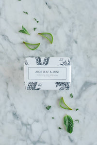 Aloe Leaf & Mint Shea Butter Soap - Bath Bar