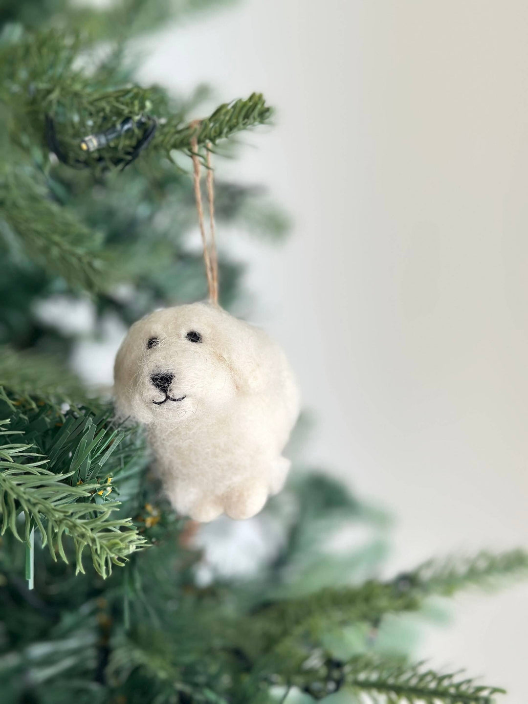 Felt Ornament - White Maltese Dog GN28