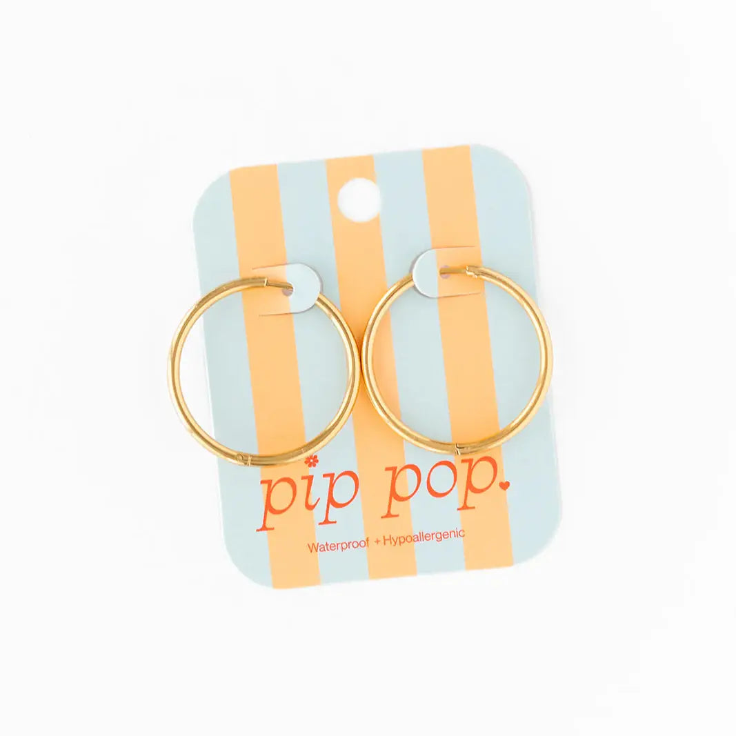 Endless Hoop Thin Gold PP939