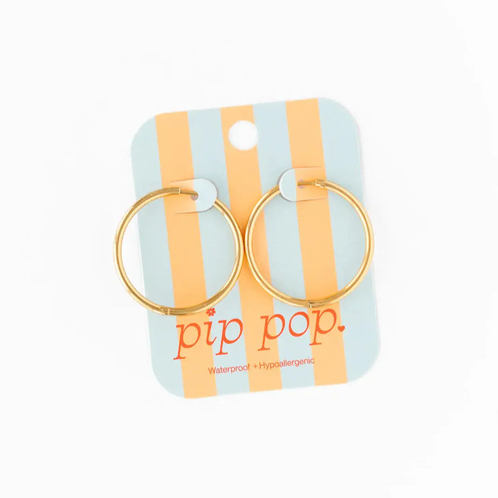 Endless Hoop Thin Gold PP939