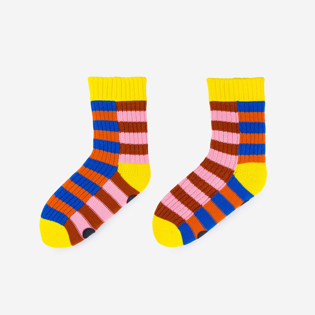 Super Stripe Knit House Socks VR983