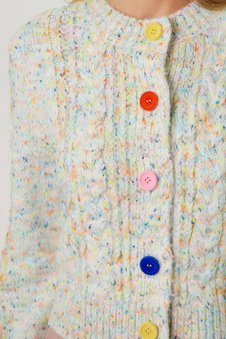 Mixed Yarn Sweater Cardigan MT245