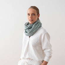 Load image into Gallery viewer, Garza Linen Scarf STORMY SEA