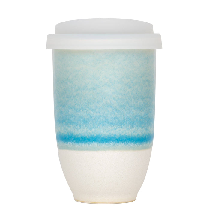 Lagoon Ceramic Coffee Cup – 12oz with Lid &amp; Sleeve NV97