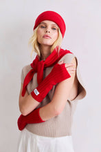 Load image into Gallery viewer, Merino Wool Fingerless Gloves - Flame Red
