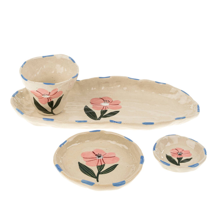 Flora Pottery Cup, Rose