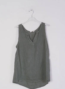 Lea & Luc 100% Linen Tank Top REF. 38009