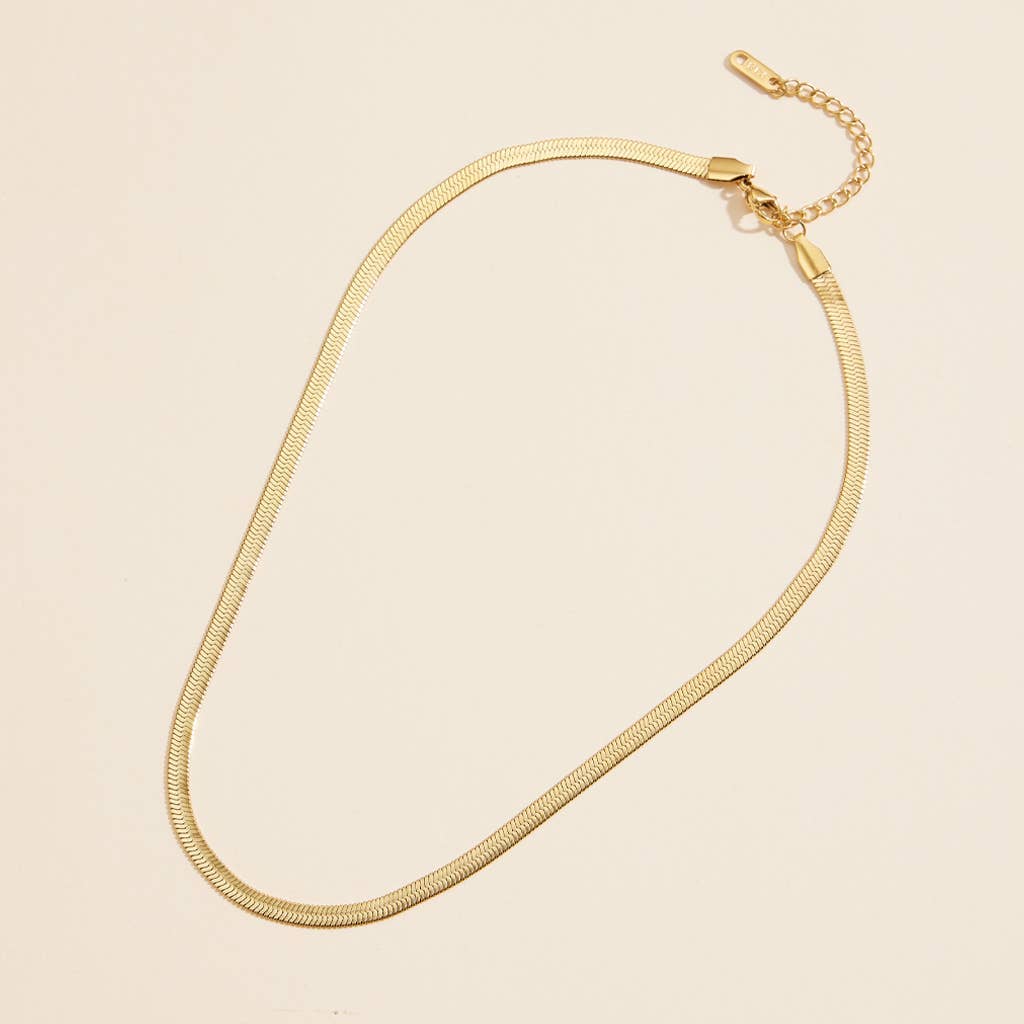 Gold-Dipped Snake Chain | Stainless Steel Necklace FM782