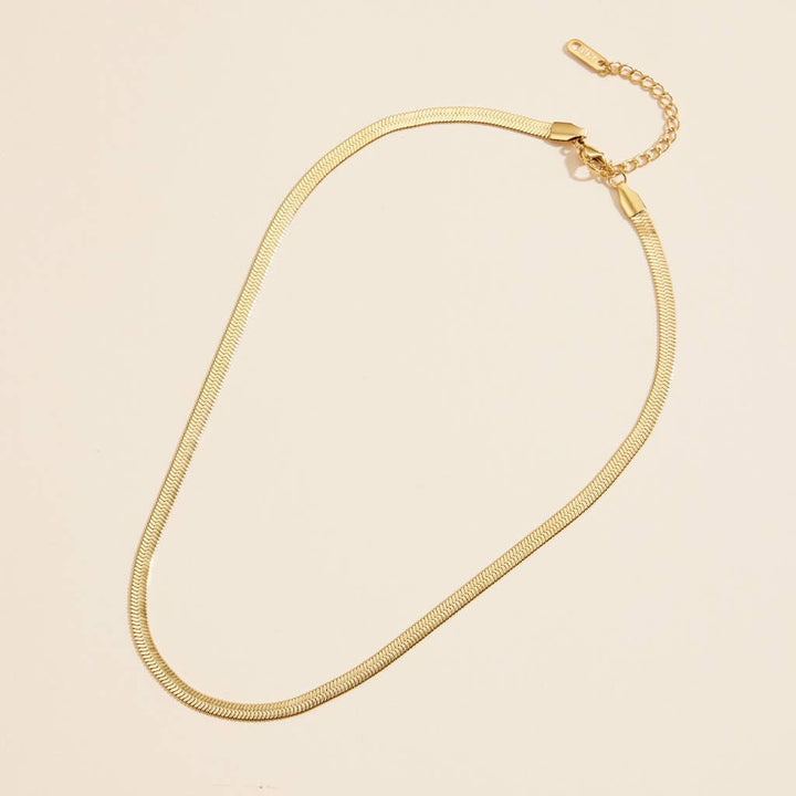 Gold-Dipped Snake Chain | Stainless Steel Necklace FM782