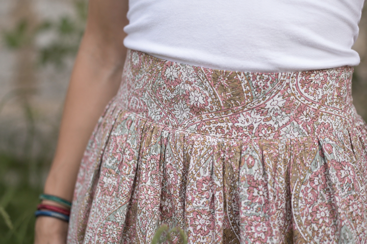Cotton Maxi Skirt ~ Soft Pink DVE32