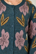 Load image into Gallery viewer, 61133 Floral Sweater Cardigan